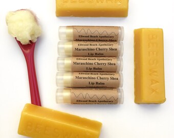 Organic Maraschino Cherry Shea Lip Balm; Beeswax, Kukui, Jojoba, Baobab oils. (All Natural) Chapstick by Ellwood Beach Apothecary