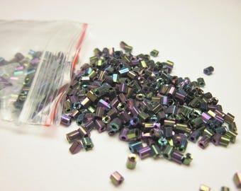 bag of seed beads (2 mm) metallic glass (R118)