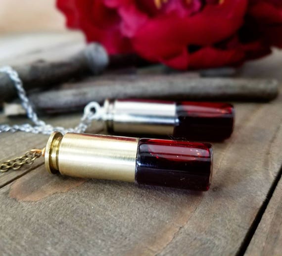 Blood necklace blood vial blood jewelry blood vial