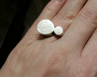 Sale- NORWAY Abstract Modernist Cylinder - Ring Size 8