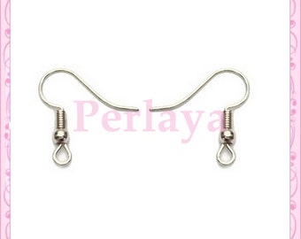 200 REF418X1 Silver Earring hooks