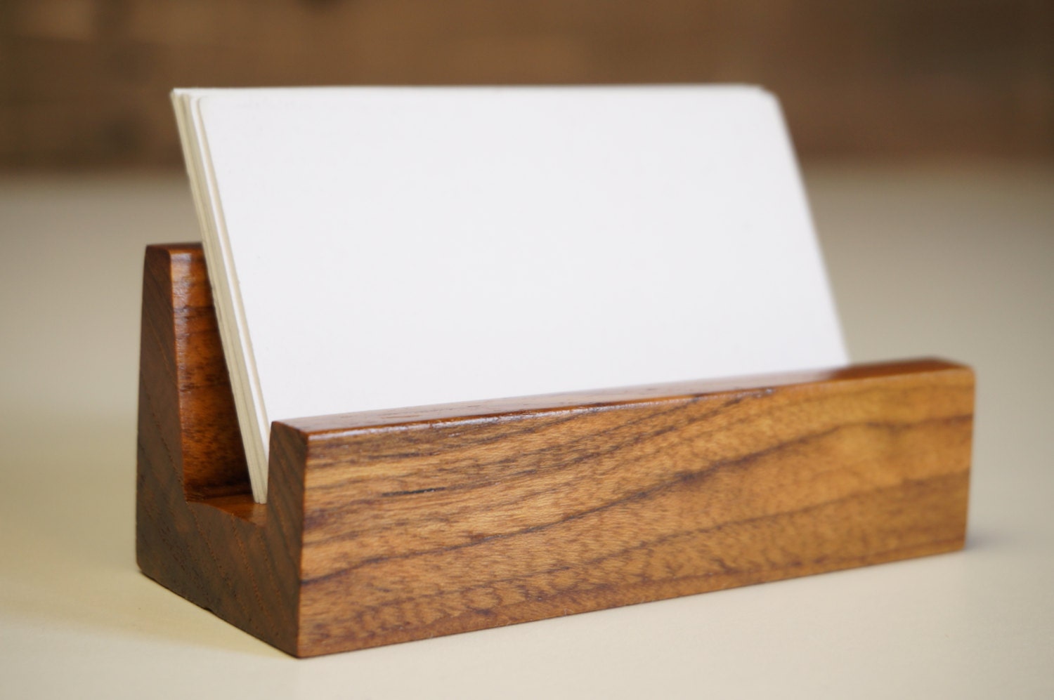 Business Card Holder, Business Card Stand, Rustic Office ...