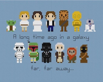 Star Wars Set w/Quote Cross Stitch Pattern