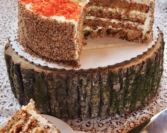 Rustic CAKE STAND - Large Wood Slice - Natural Wood Slice - Tree Cake Stand - Perfect for Country Weddings - Wild Thing Cake Stand