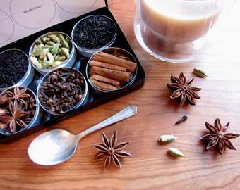 DIY chai tea kit with recipe - set of 6 - a great gift for your favorite tea lover.