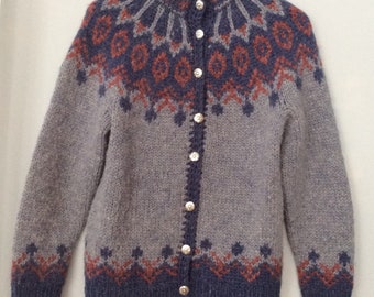 1980s Fair Isle Cardigan Sweater
