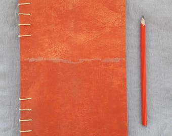 Vintage Crimson Coptic Stitch Journal