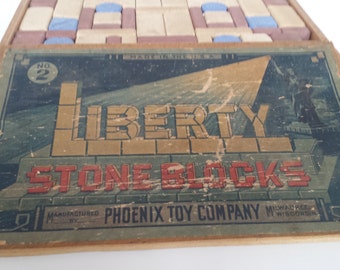 Phoenix Toy Company Stone Building Blocks Set 2