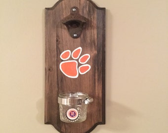 Clemson Tigers Rustic Wall-mounted Bottle Opener