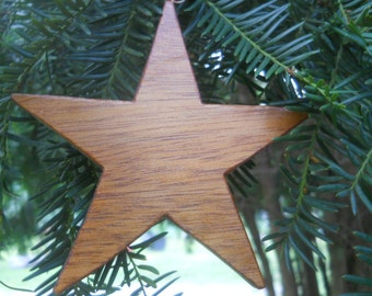 Handcrafted Wooden Star Christmas Tree Ornament