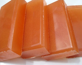 Exotic Amber Soap - Red Orange Soap - Scented Soap - Homemade Soap - Bar Soap - 1/4 lb Soap - One Quarter Pound Soap