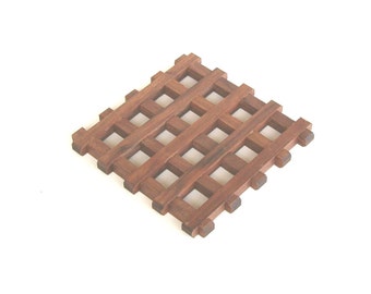 Walnut wooden trivet, wood trivet, wooden hot mat, hot plate