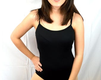 Vintage 80s 90s Basic Black Leotard
