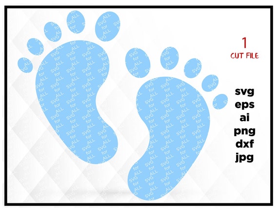 Download Baby Feet SVG Files for Cut Footprint Cricut Shower Designs