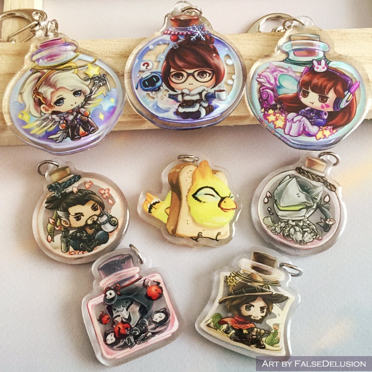 overwatch mercy keychain