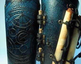 Alchemist bracers, larp, larping, magic, vial, scroll
