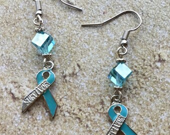 Teal Awareness Earrings
