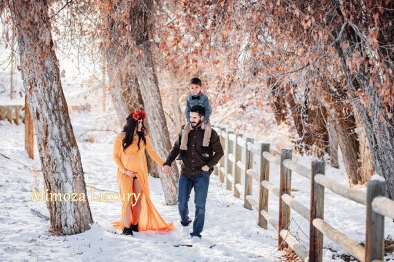 Maternity Gown Photography, Long Sleeves Maternity Dress, Maternity Photography Prop, Pregnancy dress, maternity photo prop, long sleeve