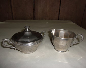 Vintage silverplate creamer and sugar