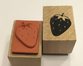 small Strawberry rubber stamp, 20 mm (BB1/4)