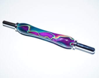 Seam Ripper, Acrylic Seam Ripper, Tropical Wave, Handturned, Self Storing, Double Seam Ripper, Seam ripper Stiletto, Sewing Gift, Quilting