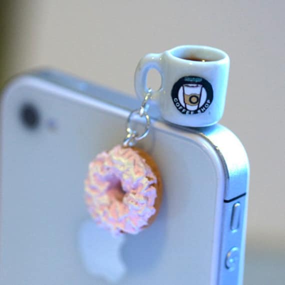 Kuwait Coffee and Donut Iphone Earphone Plug/Dust Plug