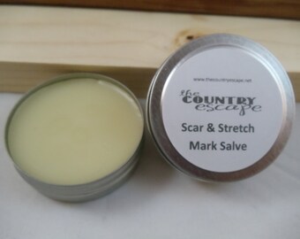 Scar & Stretch Mark Salve-Jojoba Oil, Cocoa Butter, Essential Oil Blend