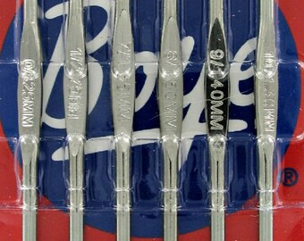 Steel Crochet Hook SET 6 Sizes #0 1 7 8 9 10 (3.25mm-1.30mm) Wrights Boye NEW