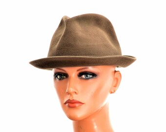 vintage FEDORA HAT Super BOTTA / Chapellerie Dőhler Thun / size 57 / satinato / model 3834.1