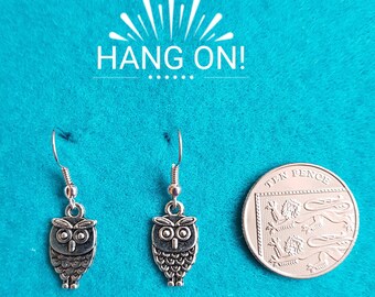 Handmade Tibetan Silver Owl Earrings