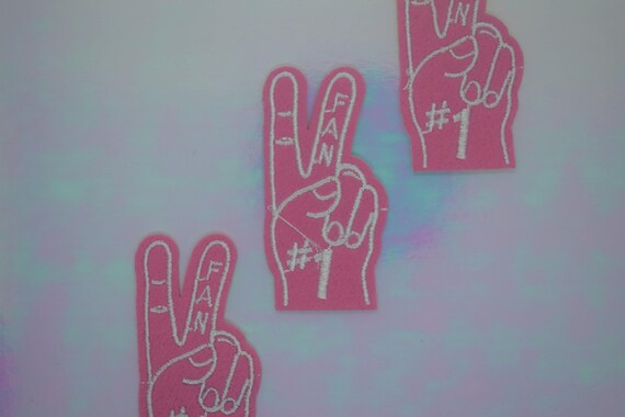 Foam Finger Iron on Patch