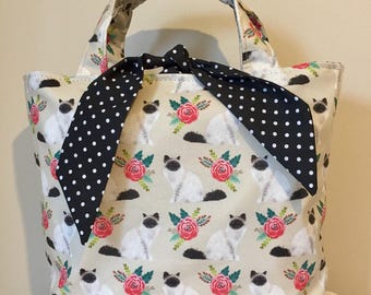 Birman cat print handbag