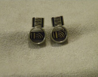 Sterling Silver And Gold Post Earrings
