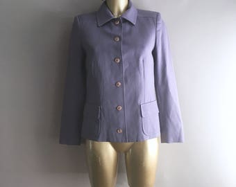 Vintage 1960s Jaeger light purple wool jacket size 10Uk