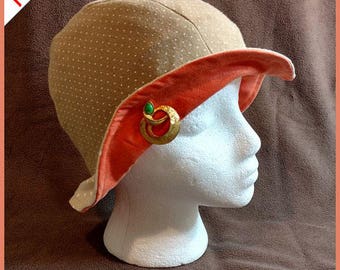 Spice Girl ~ Handcrafted from recycled clothing, Cloche, Flapper Style, Chemo Hats