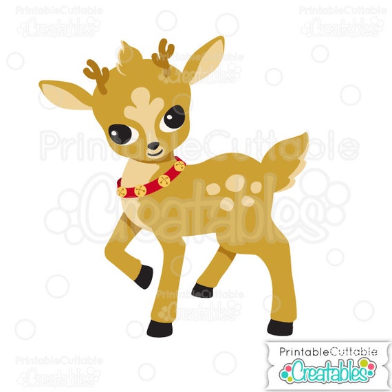 Download Items similar to Cute Christmas Reindeer SVG Cut File ...