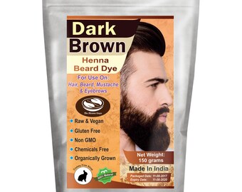 Henna Beard Dye for Men 100 percent Natural & Chemical Free Dye for Hair, Beard, Mustache and Eyebrows - The Henna Guys