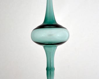 Teal Glass Ornament, Hand Blown Ornament, Blue Green Ornament, Teal Ornament, Handmade Ornament, Suncatcher, Teal Suncatcher
