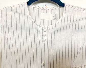 Vintage Cotton Pinstriped Top Sz M