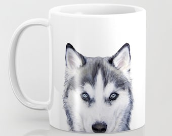 Siberian-husky, Original painting design by Miart, MUG 11 OZ
