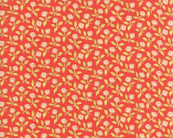 Hazel and Plum - Plum Blossoms in Pomegranate Red: sku 20291-11 cotton quilting fabric by Fig Tree and Co. for Moda Fabrics