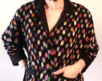 Vintage 1980s Guatemalan Woven Jacket Size Small