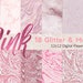 PINK GLITTER MARBLE digital paper, Glitter marble paper, Marble paper, rose gold glitter, gold marble paper, glitter marble, marble