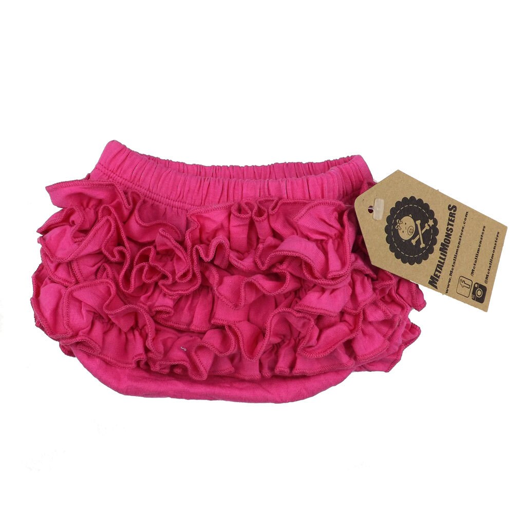Pink ruffle baby bloomers