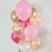 Pineapple Balloons Flamingo Balloons Hot Pink Gold Chrome Pineapple Balloons FlamingoParty Pink Gold Party Pineapple Party Bachelorette Pink