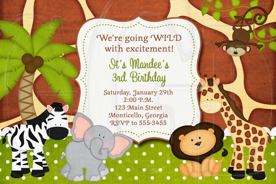 Jungle Safari Invitation Template 5