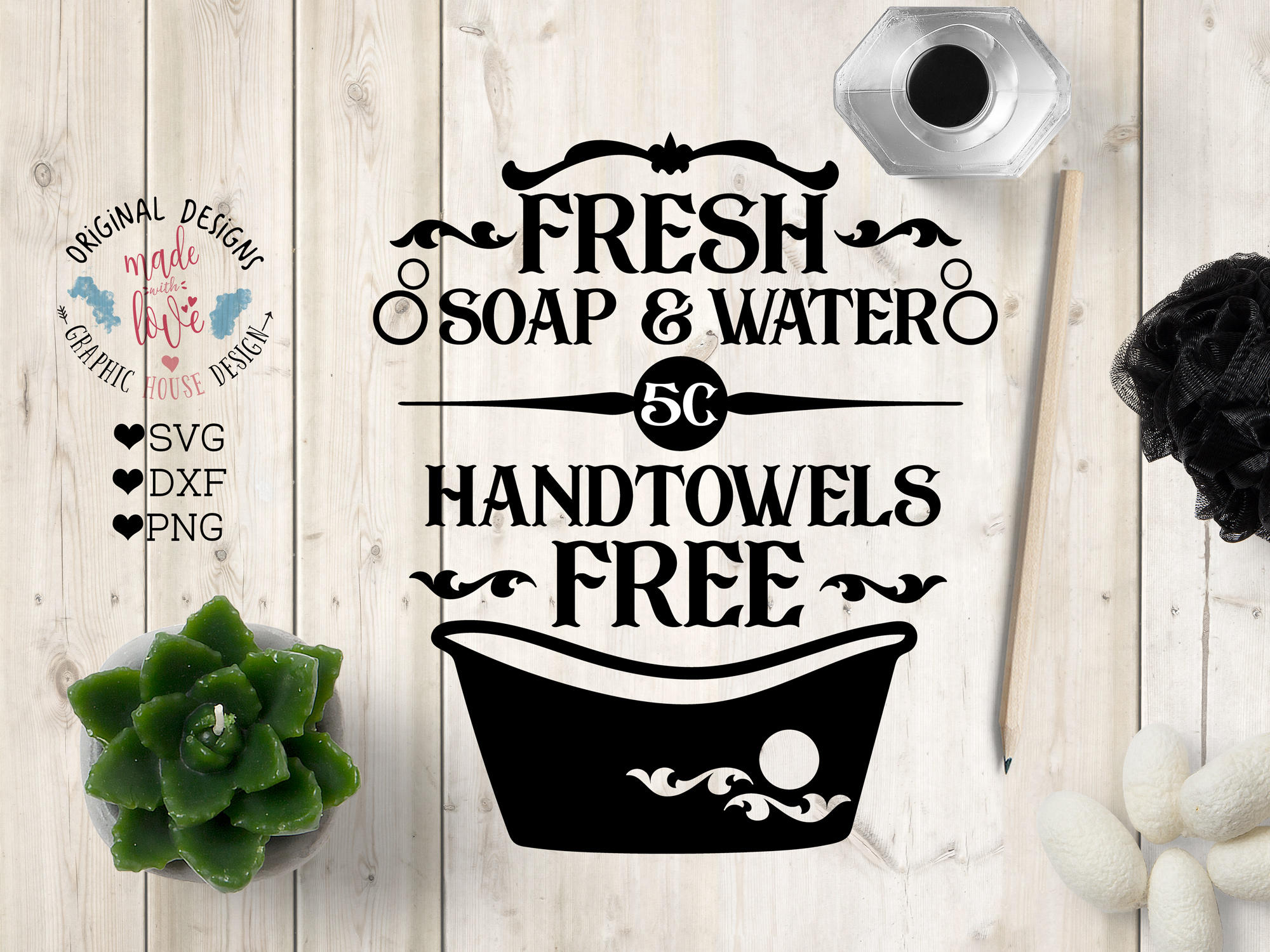 Download Farmhouse svg, Bathroom svg, Fresh soap and Water Hand towels Free Cut File in SVG, DXF, PNG ...