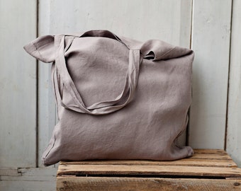 Linen Bag, Hand Bag, Travel Bag, Shopping Bag, Large Bag, Grocery Bag, Tote Bag, Beach Bag, Canvas Bag, Martha Bag, Natural Linen