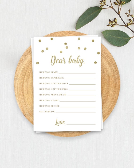 Baby Wishes for Baby Printable Baby Games Printable Baby Wish