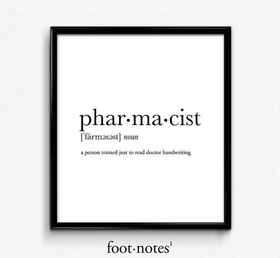 Pharmacist definition college dorm girl dictionary art